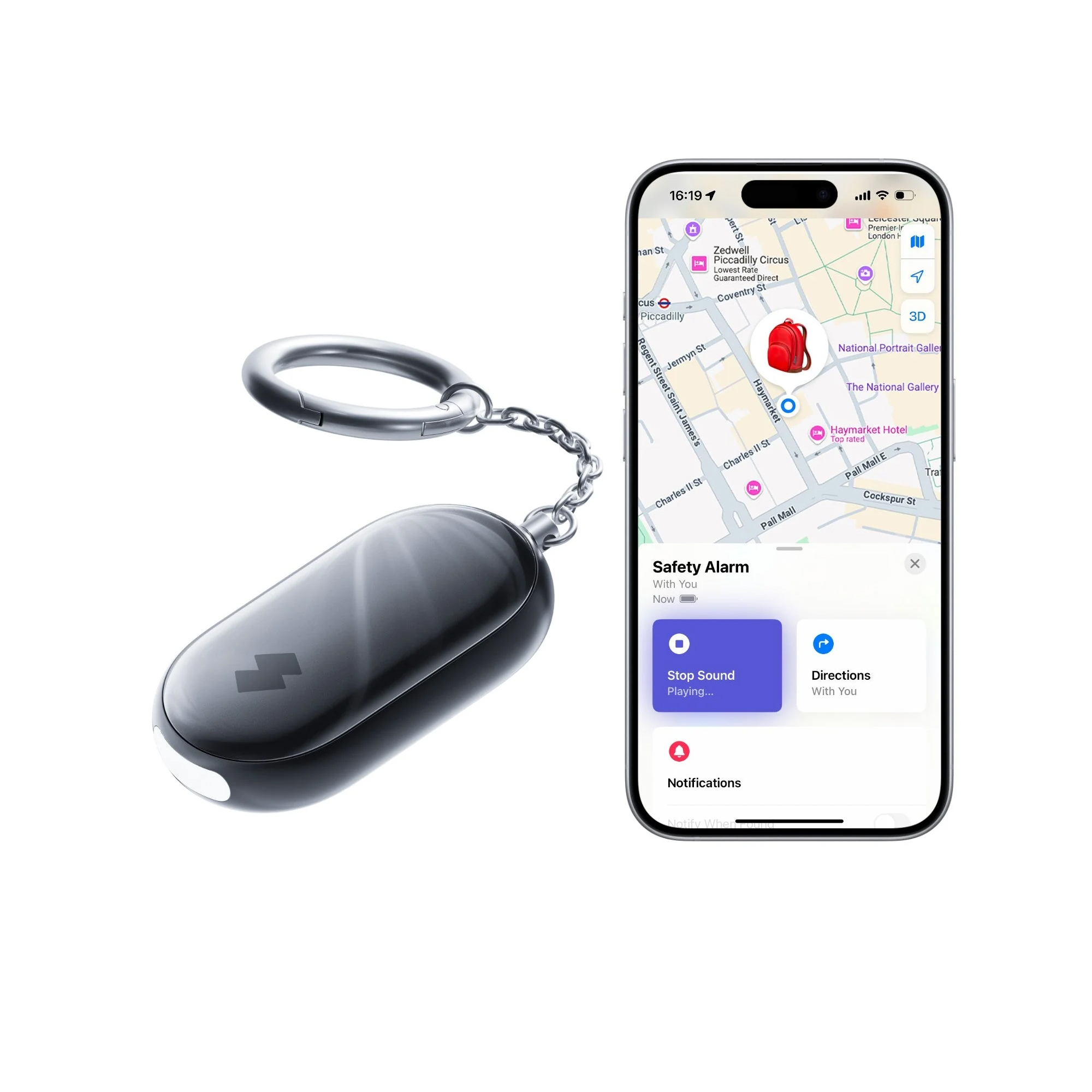 Персональное устройство для безопасности и защиты SwitchBot Safety Alarm